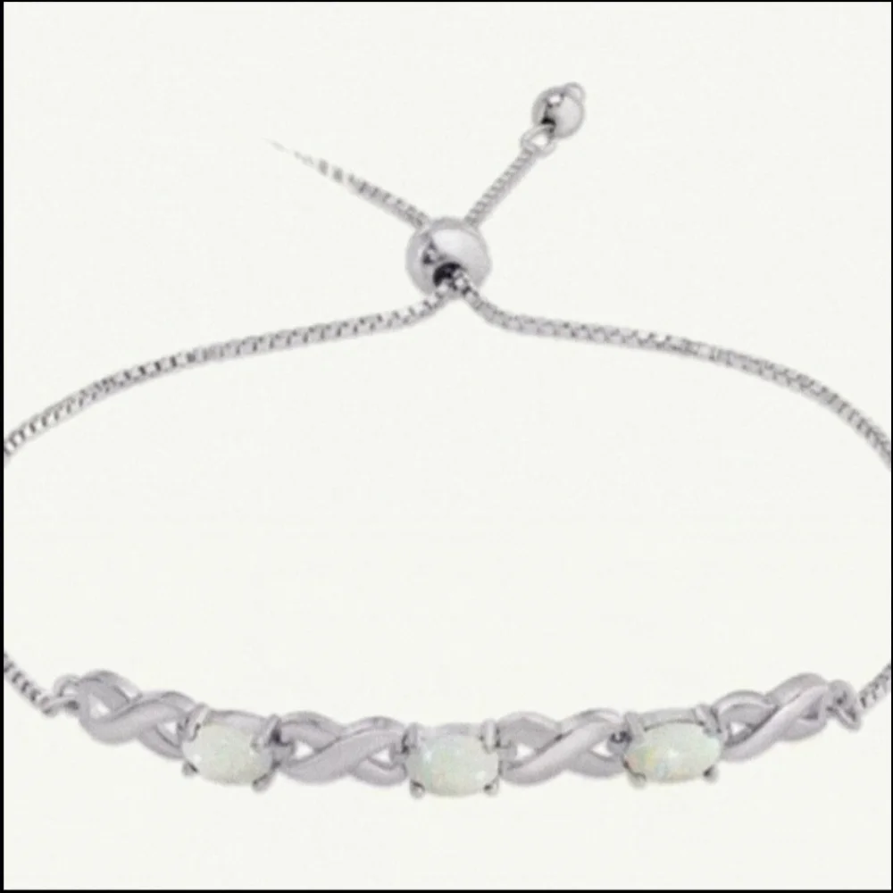 Sterling Silver Opal Bracelet ( New )